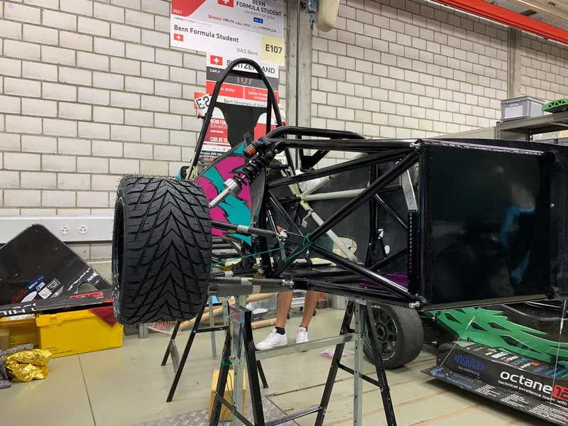 Adia rolling chassis in the workshop